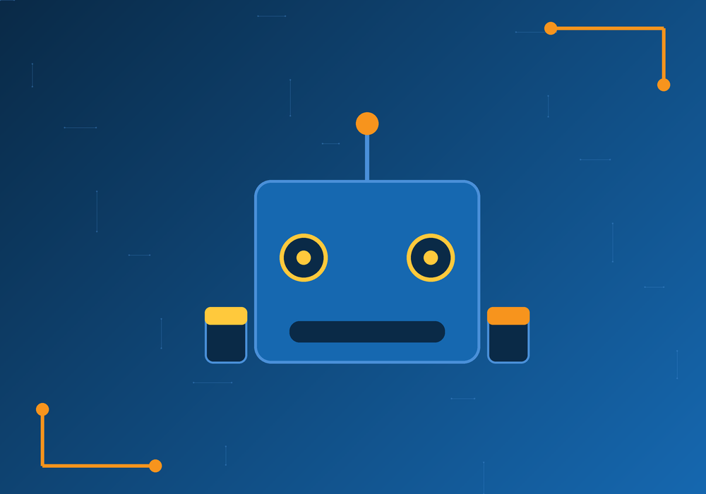 Illustration of a robotics kit robot